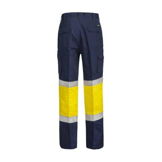 Picture of WorkCraft, Modern Fit Cotton Drill Cargo Trouser W Contrast Knee And CSR Reflective Tape-Wp3100